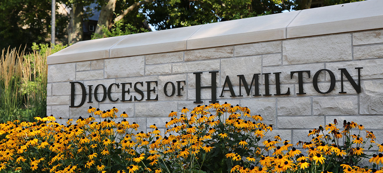 Diocese of Hamilton Sign with Garden