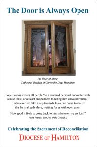 Cover of The Door is Always Open, a brochure on Celebrating the Sacrament of Reconciliation