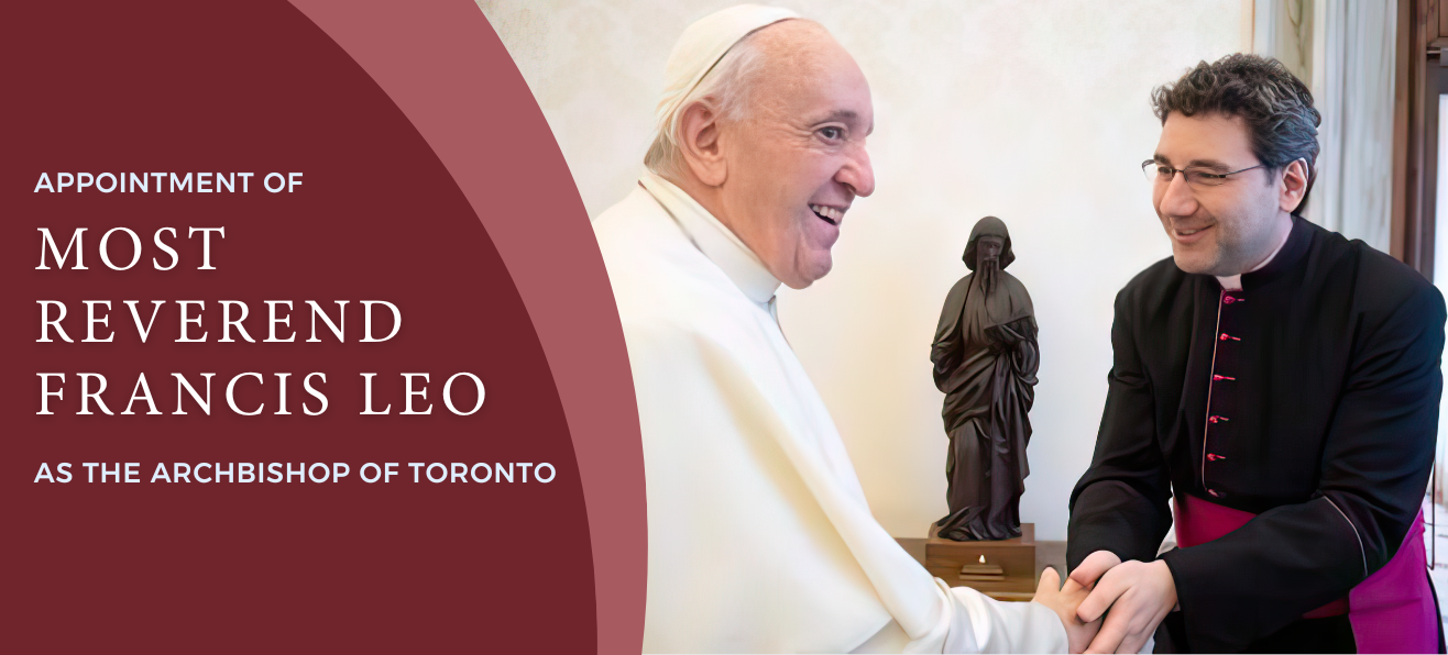 Appointment of Most Reverend Francis Leo as Archbishop of Toronto