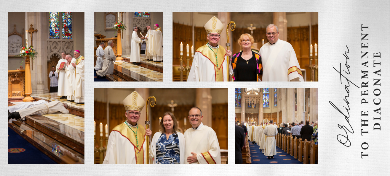 Ordination to the permanent diaconate, various images