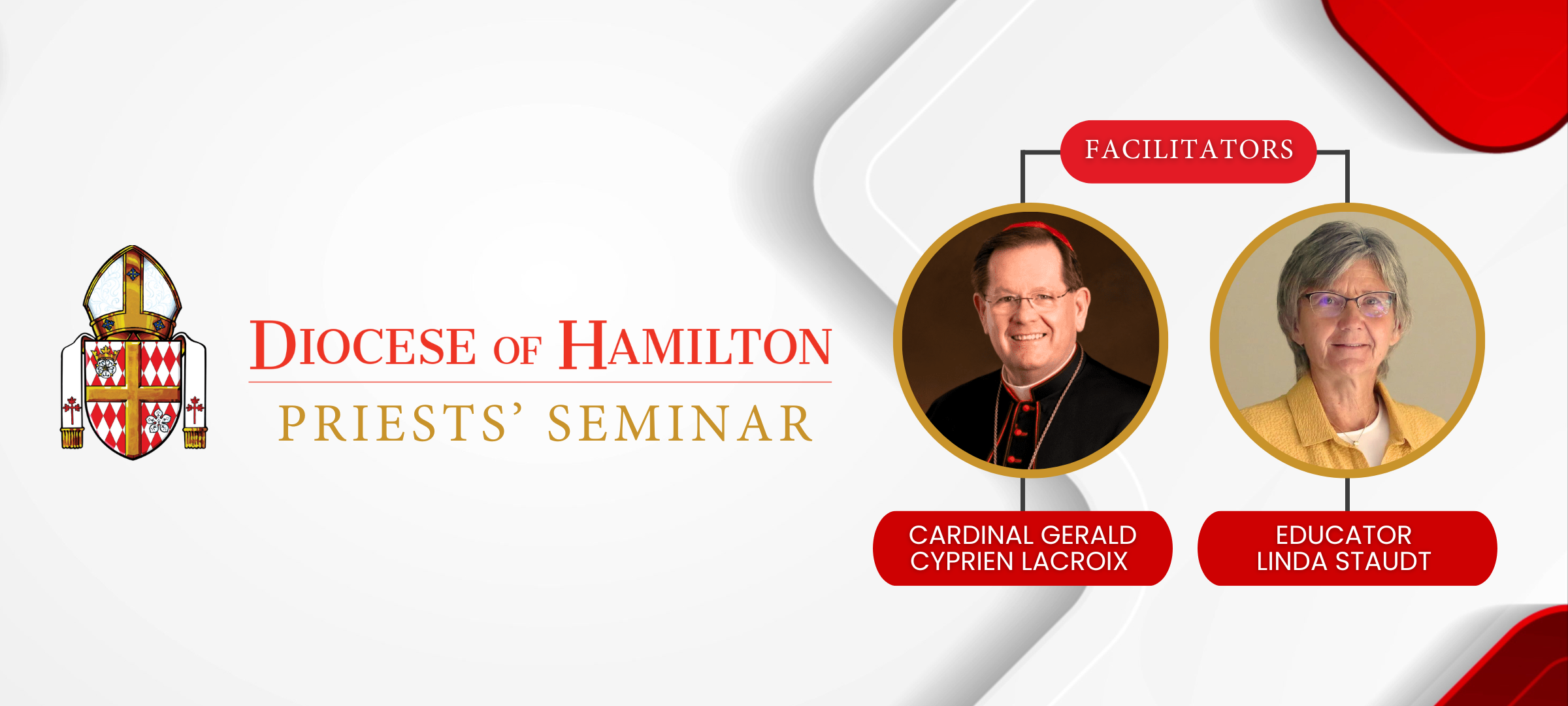 Diocese of Hamilton Priests' Seminar with Facilitators Cardinal Gerald Cyrpien Lacroix and Educator Linda Staudt.