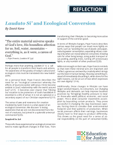 Reflection Guide: Laudato Si’ and Ecological Conversion