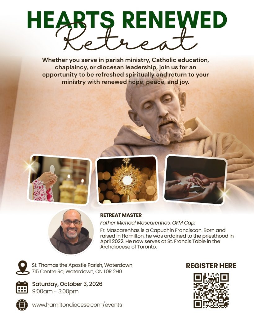 As we celebrate the Feast of St. Francis of Assisi during this Jubilee Year dedicated to his witness, you are invited to step away from the demands of ministry and spend a weekend renewing your heart in God's presence.