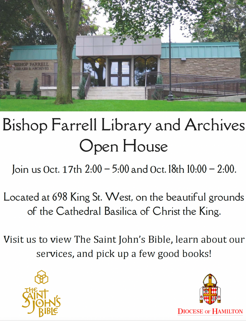 Bishop Farrell Library and Archives Open House 2026